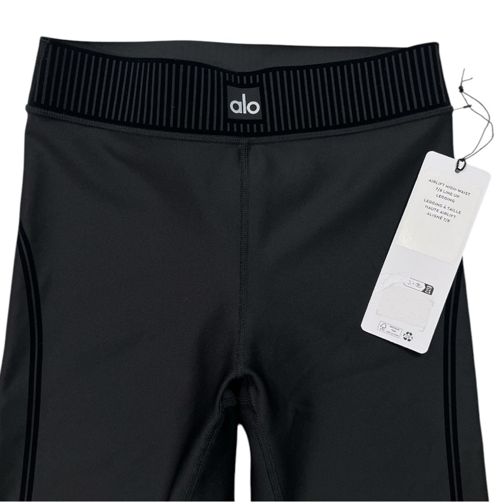 NWT Alo Yoga Airlift High Waist 7/8 Line Up Legging size Small in Black - Picture 5 of 8